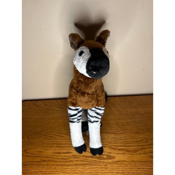 Disney store Official Okapi Plush Exotic Zebra Striped Legs 12" realistic - Picture 3 of 3